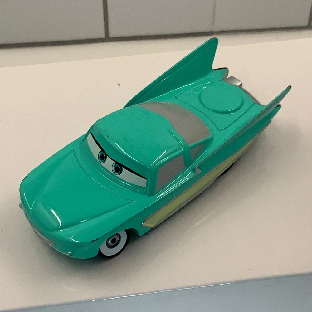 Disney Pixar Cars Flo Pull Back and Go Teal Diecast Toy Car - Picture 5 of 9